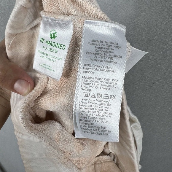 J.Crew Joggers Pants Size Large Peach Tie Dye Sweat Pants Pull On Pockets - Picture 13 of 13